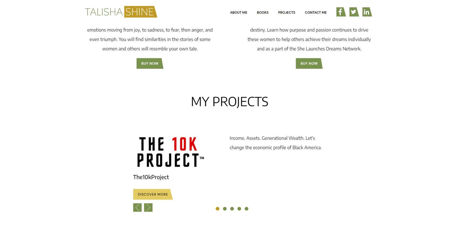 in raise talishashine project slider
